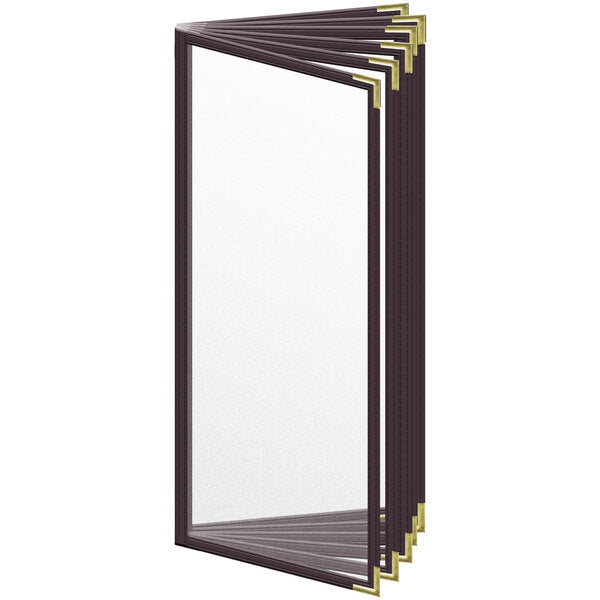 H. Menu Cover w/ Gold Smooth Corners and Matte Finish – item 759T125CM41
