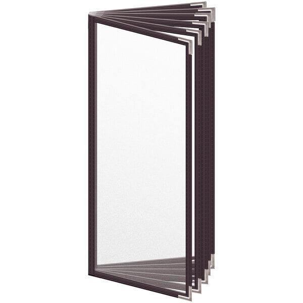 H. Menu Cover w/ Silver Smooth Corners and Matte Finish – item 759T125DM41