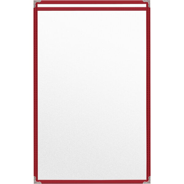 H. Menu Cover w/ Silver Decorative Corners and Matte Finish – item 759TES3BM17