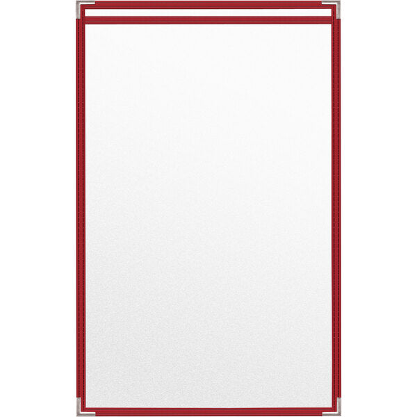 H. Menu Cover w/ Silver Smooth Corners and Matte Finish – item 759TES3DM17