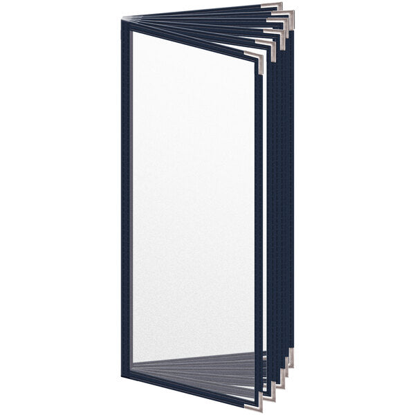 H. Menu Cover w/ Silver Smooth Corners and Matte Finish – item 759T127DM41