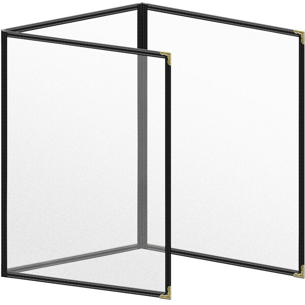 H. Menu Cover w/ Gold Decorative Corners and Matte Finish – item 759TET4AM81