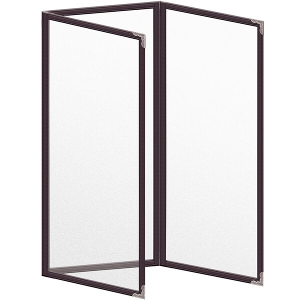 H. Menu Cover w/ Silver Decorative Corners and Matte Finish – item 759TET5BM41