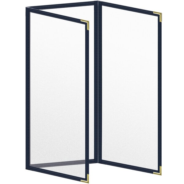 H. Menu Cover w/ Gold Smooth Corners and Matte Finish – item 759TET7CM41