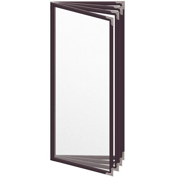 H. Menu Cover w/ Silver Decorative Corners and Matte Finish – item 759TDD5BM41