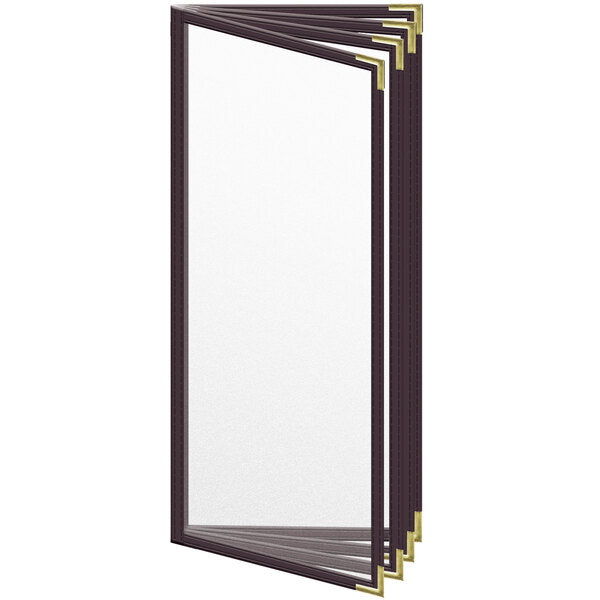 H. Menu Cover w/ Gold Smooth Corners and Matte Finish – item 759TDD5CM41