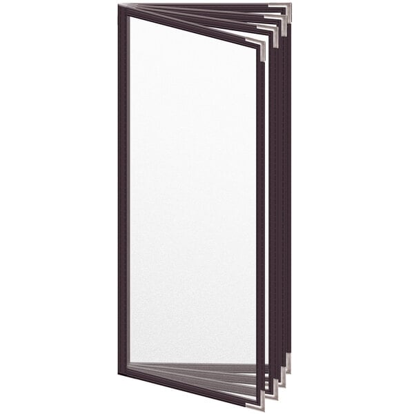 H. Menu Cover w/ Silver Smooth Corners and Matte Finish – item 759TDD5DM41