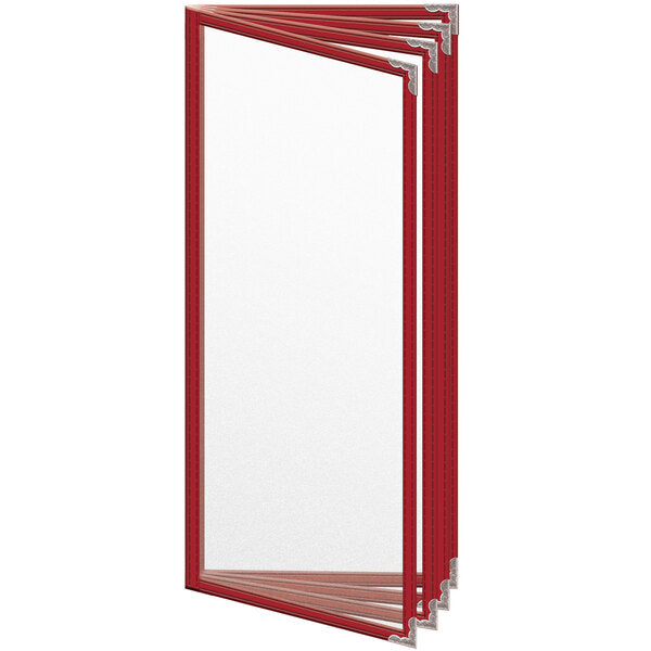 H. Menu Cover w/ Silver Decorative Corners and Matte Finish – item 759TDD3BM41