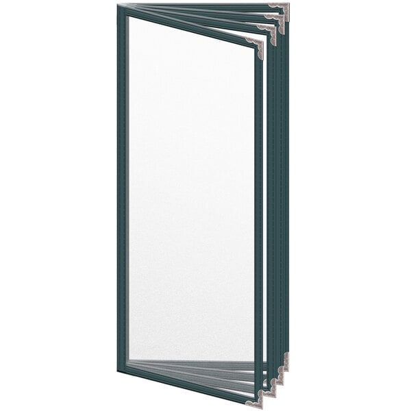 H. Menu Cover w/ Silver Decorative Corners and Matte Finish – item 759TDD6BM41