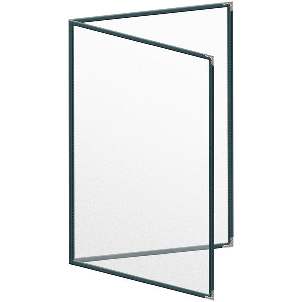 H. Menu Cover w/ Silver Decorative Corners and Matte Finish – item 759TED6BM17
