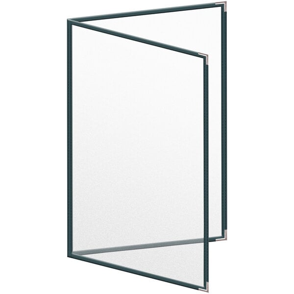 H. Menu Cover w/ Silver Smooth Corners and Matte Finish – item 759TED6DM17