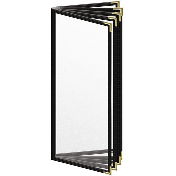 H. Menu Cover w/ Gold Smooth Corners and Matte Finish – item 759TEN4CM41