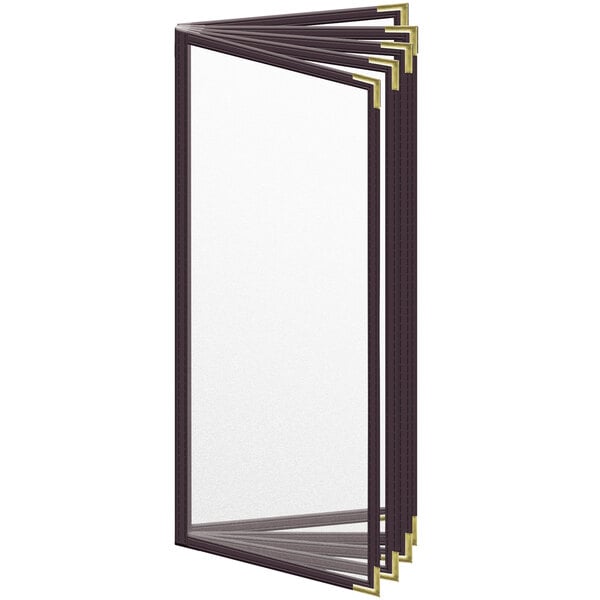 H. Menu Cover w/ Gold Smooth Corners and Matte Finish – item 759TEN5CM41