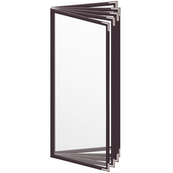 H. Menu Cover w/ Silver Smooth Corners and Matte Finish – item 759TEN5DM41