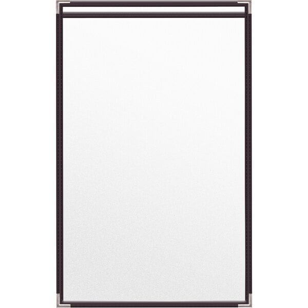 H. Menu Cover w/ Silver Smooth Corners and Matte Finish – item 759TES5DM17