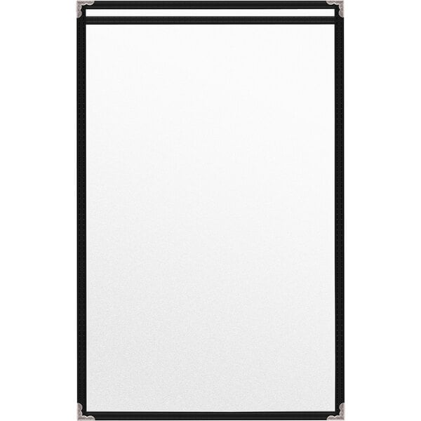 H. Menu Cover w/ Silver Decorative Corners and Matte Finish – item 759TES4BM17