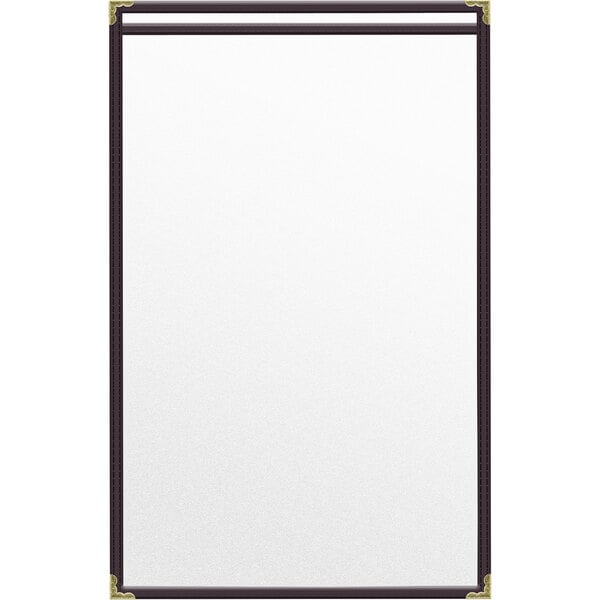 H. Menu Cover w/ Gold Decorative Corners and Matte Finish – item 759TES5AM17