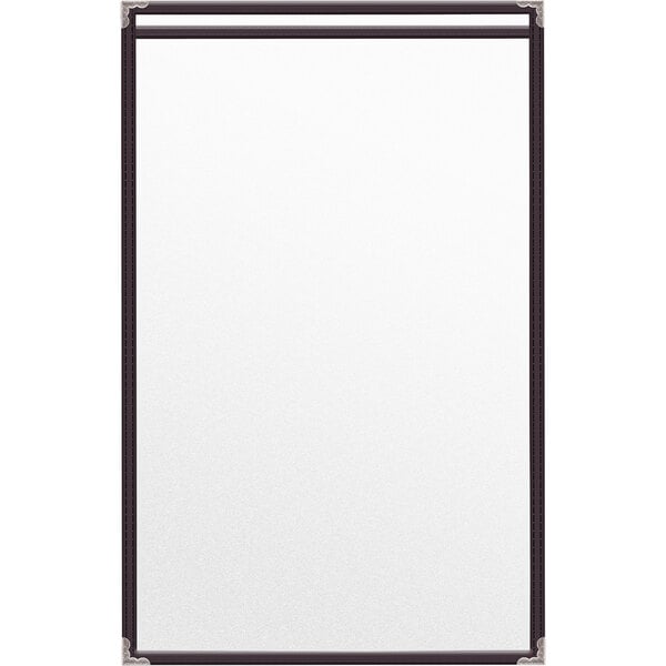 H. Menu Cover w/ Silver Decorative Corners and Matte Finish – item 759TES5BM17