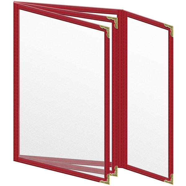 H. Menu Cover w/ Gold Decorative Corners and Matte Finish – item 759TBQ3AM55