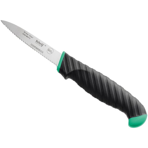 Schraf 3 1/4" Serrated Paring Knife w/ TPRgrip Handle – item 220VPARSR32G