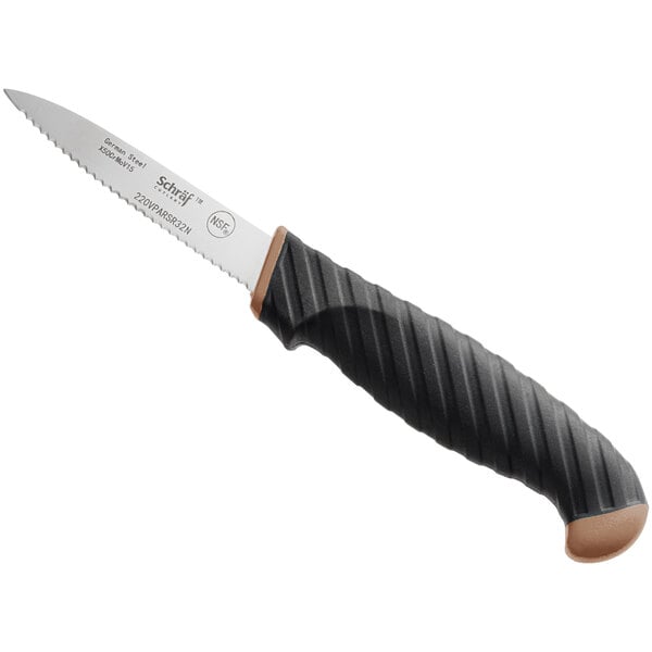 Schraf 3 1/4" Serrated Paring Knife w/ TPRgrip Handle – item 220VPARSR32N
