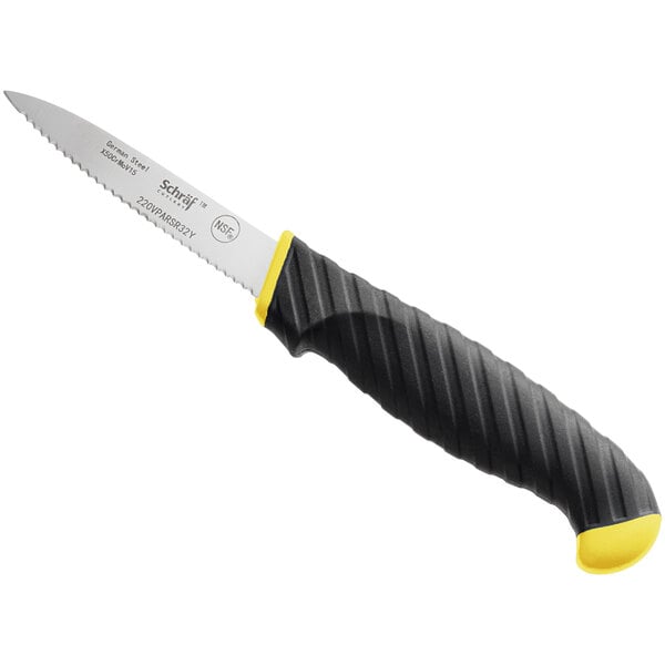 Schraf 3 1/4" Paring Knife w/ Yellow TPRgrip Handle – item 220VPARSR32Y