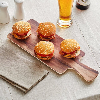 Acopa 11" x 5 1/2" Walnut Faux Wood Serving Board w/ Handle – item 304FXWD145W