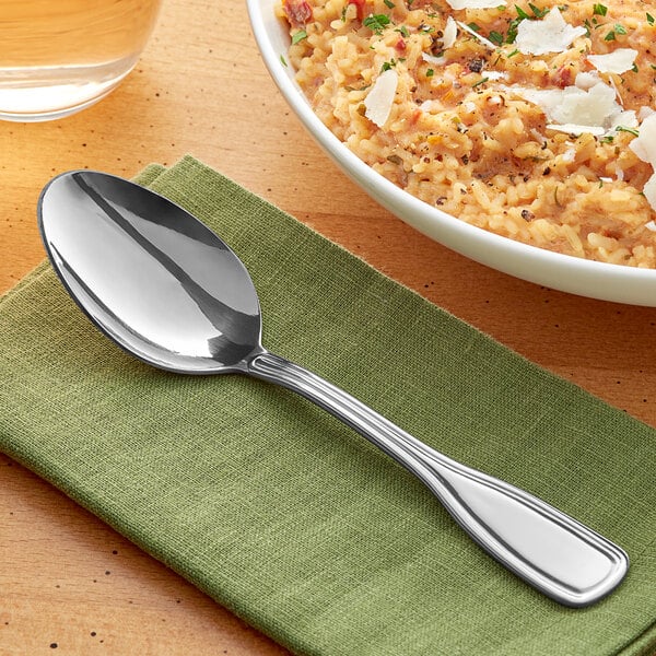 Acopa Saxton 7 7/16" Heavy Oval Bowl Dinner / Dessert Spoon – item 267350003 image 2