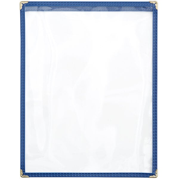 Choice 8 1/2" x 11" 2-View Single Pocket Menu Cover – item 1761PK8511BL