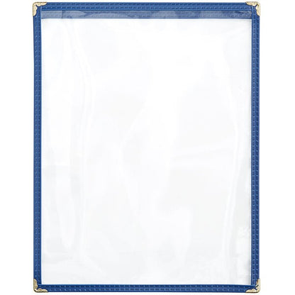 Choice 8 1/2" x 11" 2-View Single Pocket Menu Cover – item 1761PK8511BL