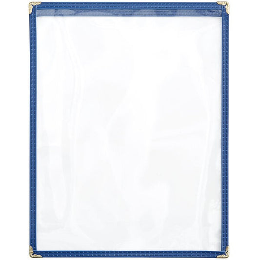 Choice 8 1/2" x 11" 2-View Single Pocket Menu Cover – item 1761PK8511BL
