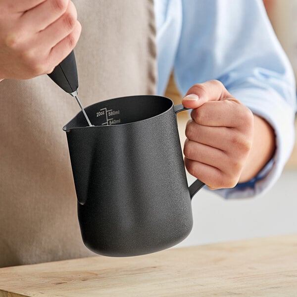 Acopa 20 oz. Frothing Pitcher w/ Measuring Lines – item 553TFROPB20 image 2
