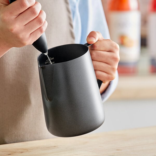 Acopa 33 oz. Frothing Pitcher w/ Measuring Lines – item 553TFROPB33 image 2