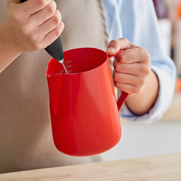 Acopa 33 oz. Frothing Pitcher w/ Measuring Lines – item 553TFROPR33 image 2
