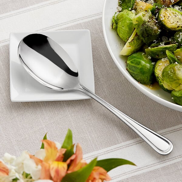Acopa Edgeworth 8 3/4" X-Heavy Solid Serving Spoon – item 267750815 image 2