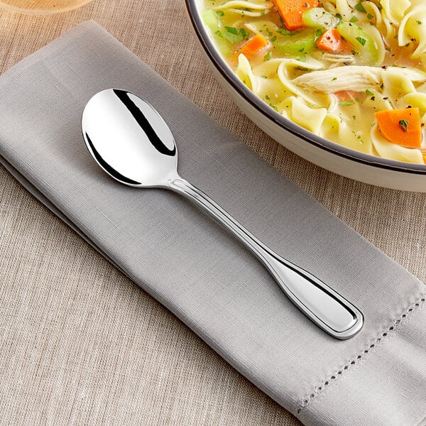 Acopa Scottdale 6 5/16" X-Heavy Bouillon Spoon – item 267350802 image 2