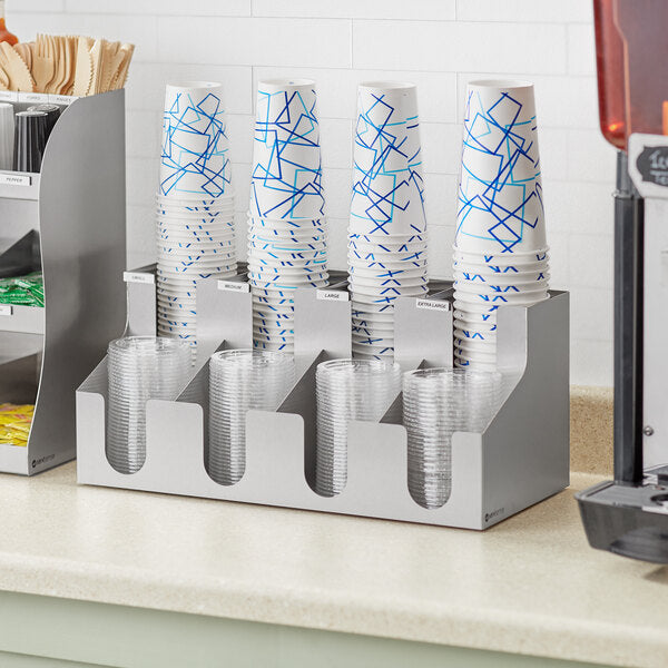 ServSense 8-Section / Wall-Mount Cup / Condiment Organizer – item 651CPOSS4X2 image 2