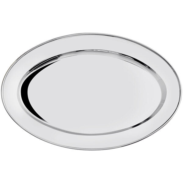 Acopa 15 3/4" x 10 1/2" Stainless Serving Platter – item 553PLTROVL16