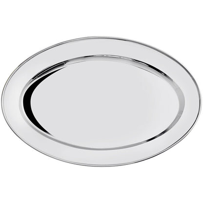 Acopa 15 3/4" x 10 1/2" Stainless Serving Platter – item 553PLTROVL16