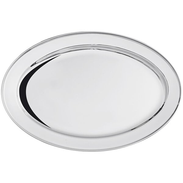 Acopa 20" x 13 3/4" Stainless Serving Platter – item 553PLTROVL20