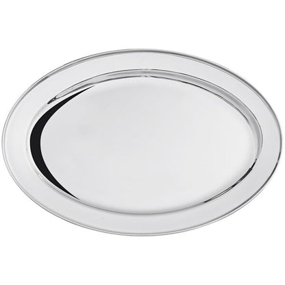 Acopa 20" x 13 3/4" Stainless Serving Platter – item 553PLTROVL20
