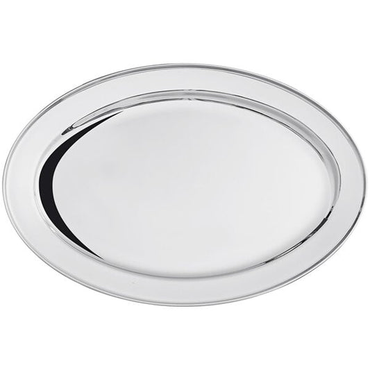 Acopa 20" x 13 3/4" Stainless Serving Platter – item 553PLTROVL20