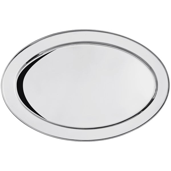 Acopa 23 1/4" x 16 1/4" Stainless Serving Platter – item 553PLTROVL24
