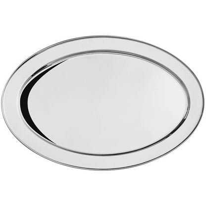 Acopa 23 1/4" x 16 1/4" Stainless Serving Platter – item 553PLTROVL24