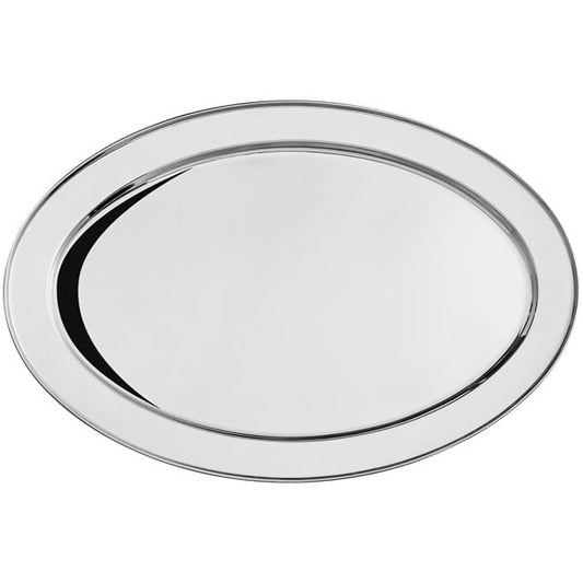 Acopa 23 1/4" x 16 1/4" Stainless Serving Platter – item 553PLTROVL24