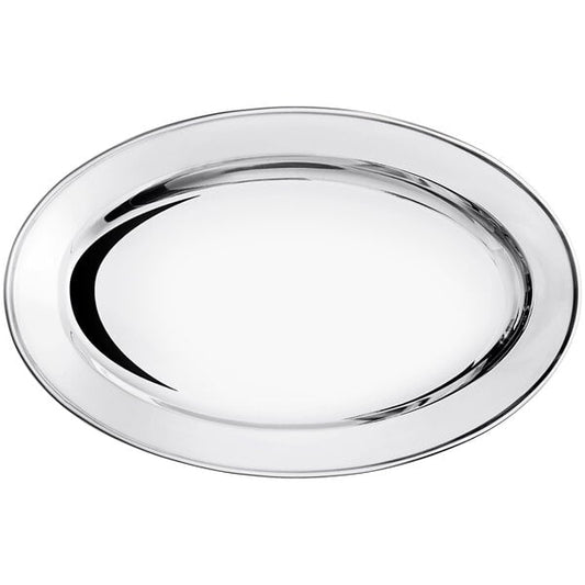 Acopa 11 3/4" x 8" Stainless Serving Platter – item 553PLTROVL12
