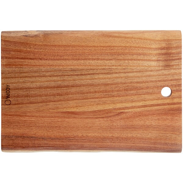 Acopa 14" x 9 1/2" Live Edge Acacia Wood Serving Board – item 303LVE149 image 2