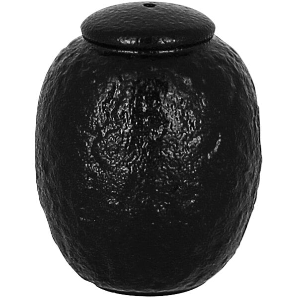 RAK Porcelain Roks 1 3/4" Black Porcelain Pepper Shaker – item 772RKPS01
