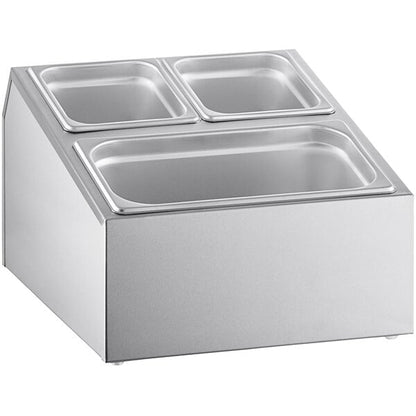 ServSense Stainless Hotel Pan Condiment Organizer Set – item 651HPHLDSK2