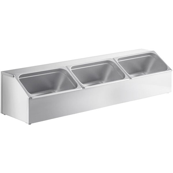 ServSense Large Stainless Hotel Pan Condiment Organizer Set – item 651HPHLDLK1